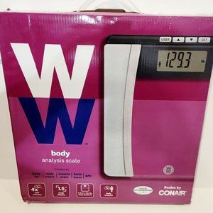 COPY - Weight Watchers by Conair Body Analysis Glass Bathroom Scale Measures Bo…